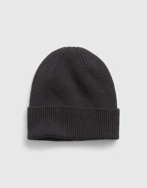 Kids Organic Cotton Gap Logo Beanie black