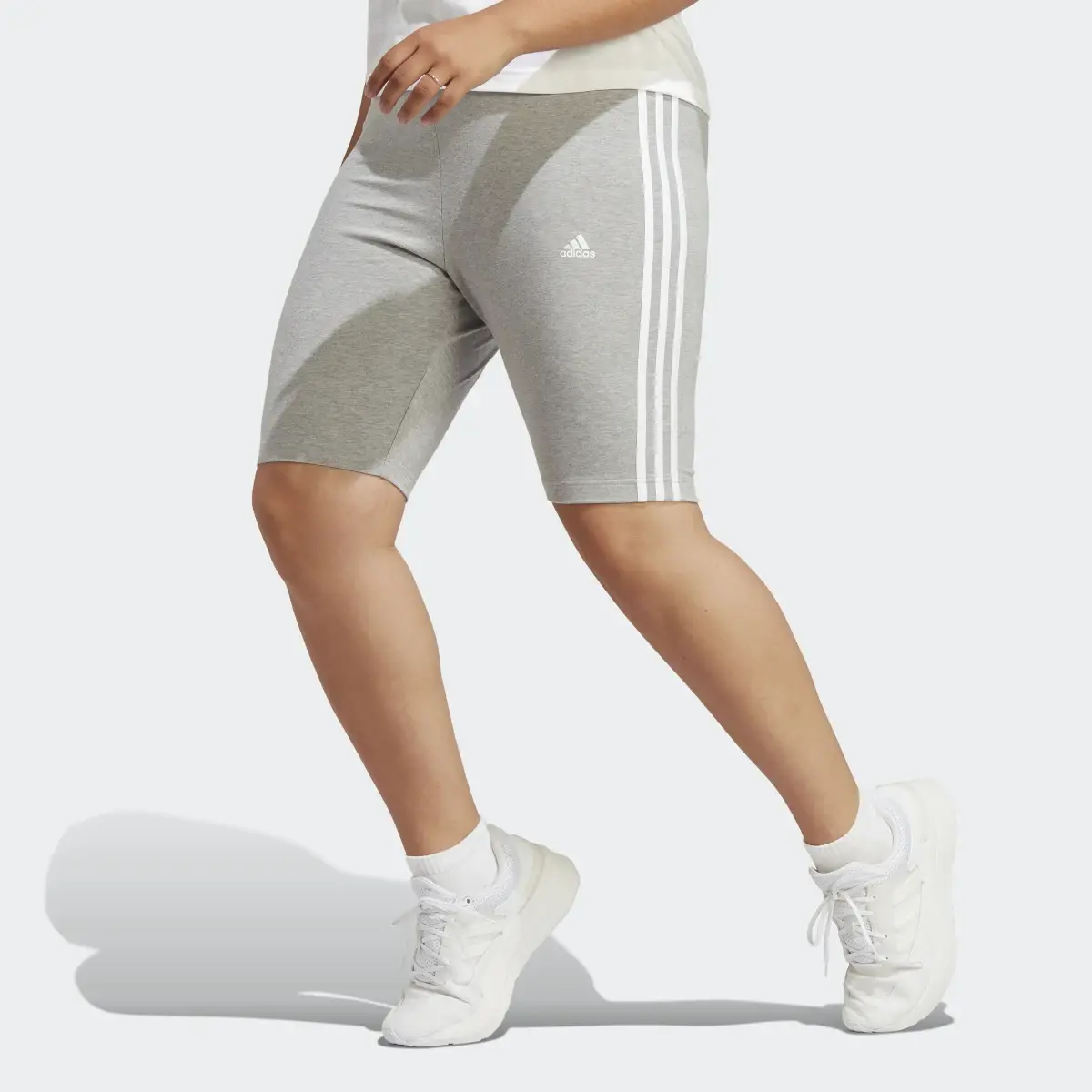 Adidas Essentials 3-Stripes Bike Shorts (Plus Size). 1