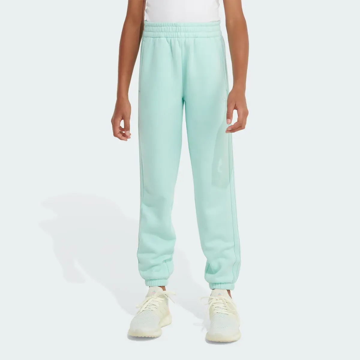 Adidas Elastic Waistband 3-Stripe Cotton Fleece Jogger. 1