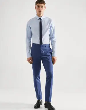 Stretch fabric super slim-fit suit pants