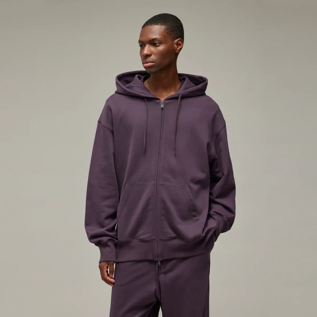 Adidas Y-3 Organic Cotton Terry Zip Hoodie. 1