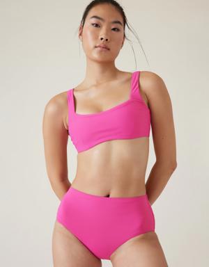 Athleta Square Neck Bra Cup Bikini Top pink