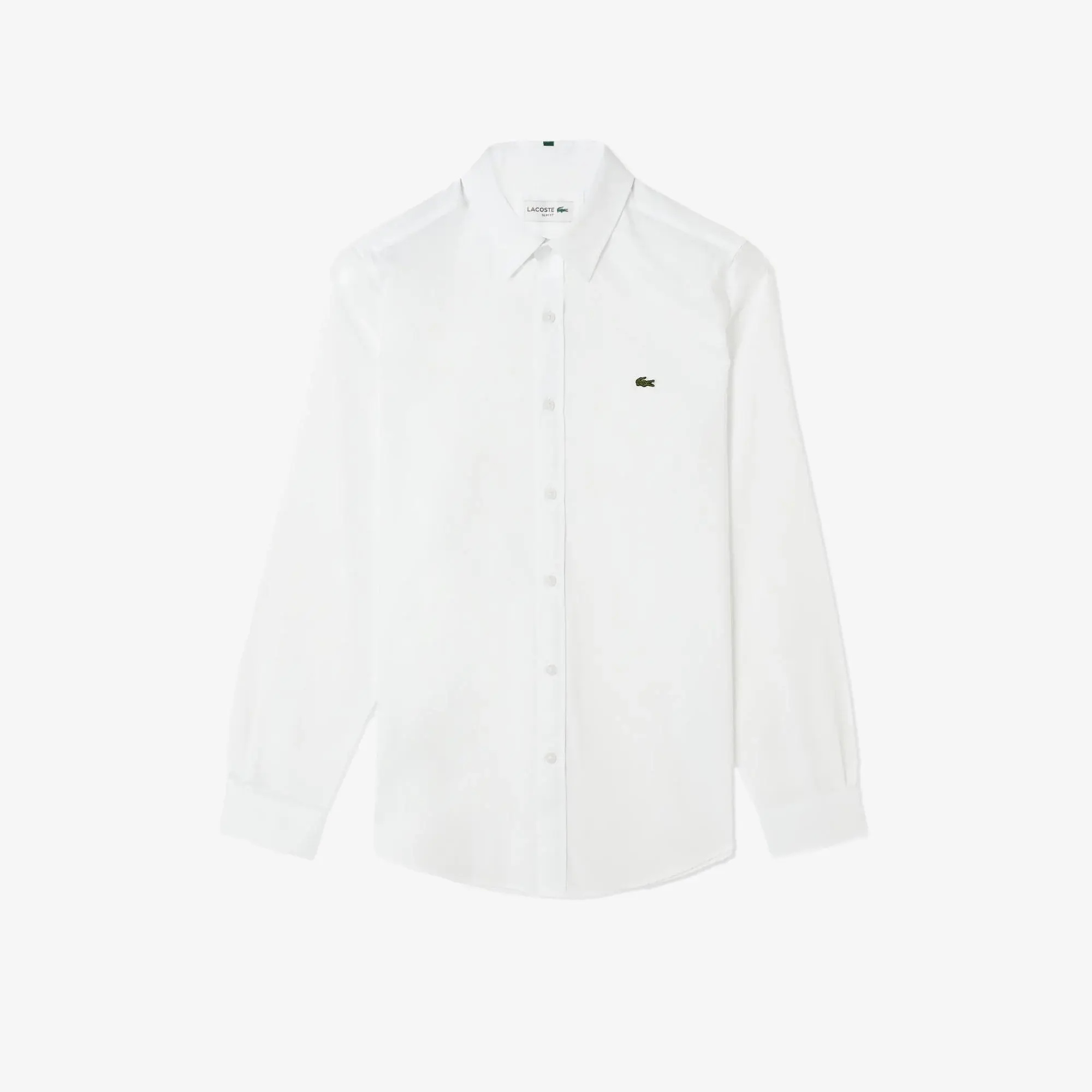 Lacoste Erkek Slim Fit Düğmeli Yaka Beyaz Gömlek. 3