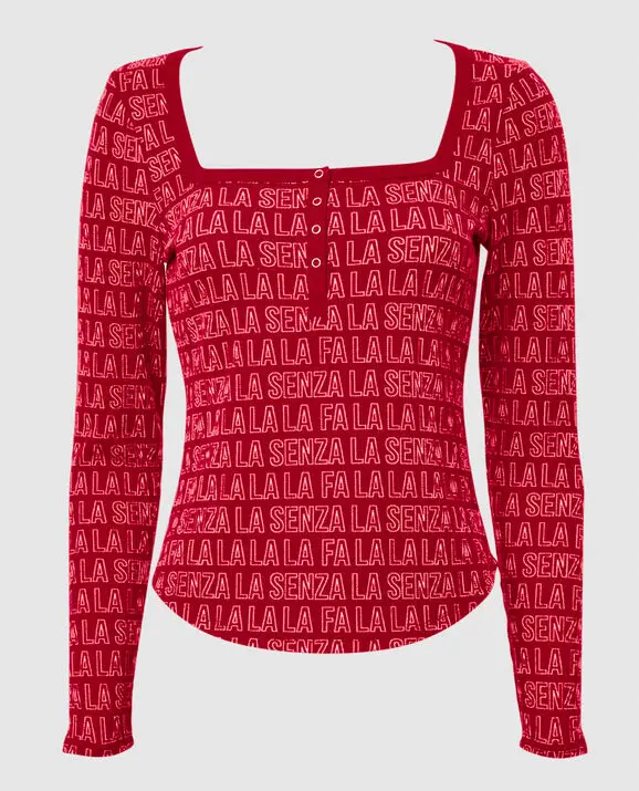 La Senza Waffle Henley Top. 3