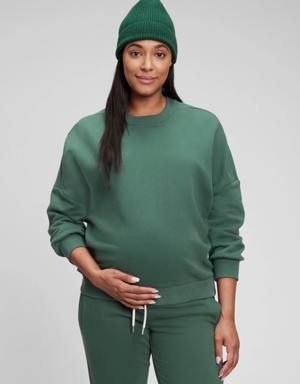 Gap Maternity Crewneck Sweatshirt green