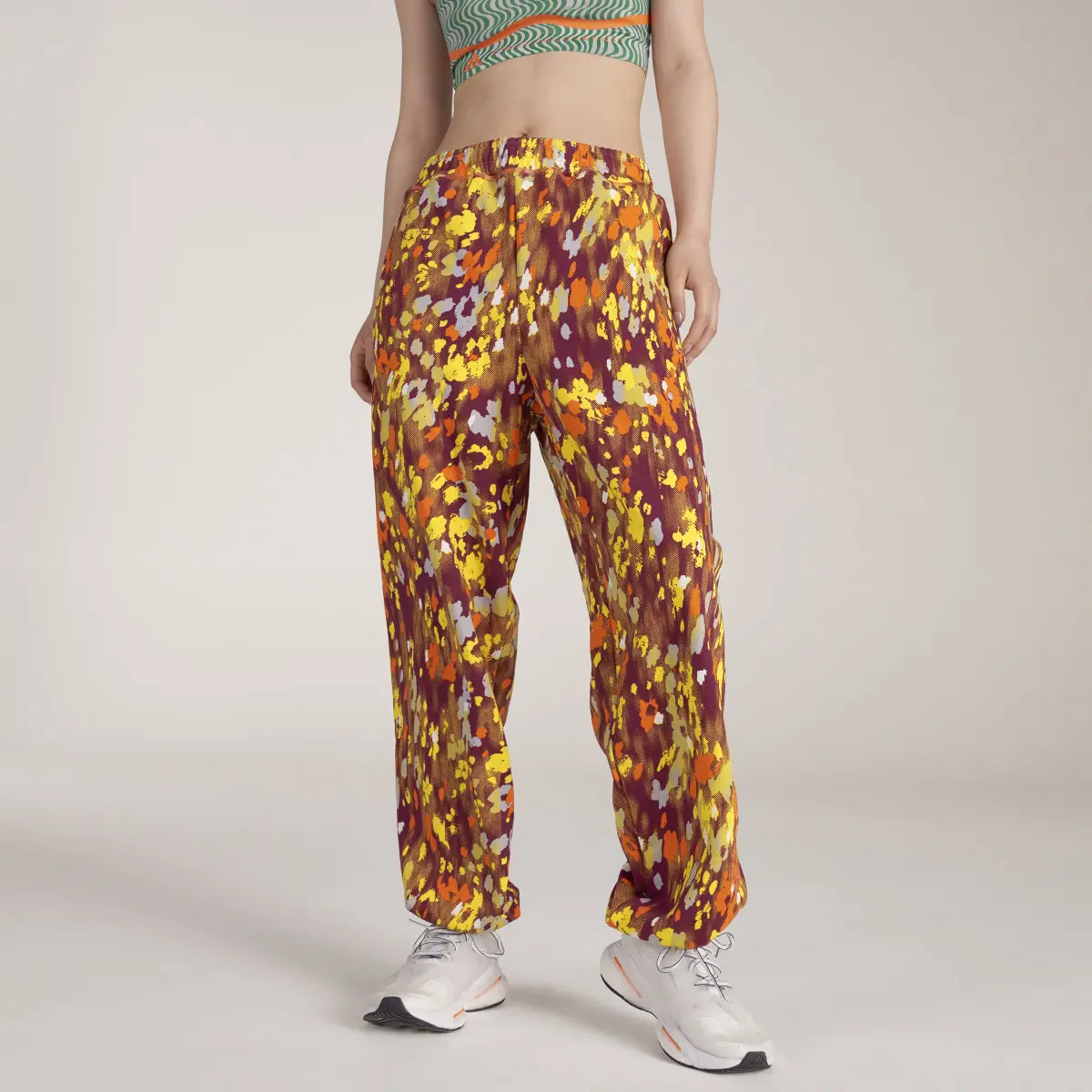 Adidas by Stella McCartney Floral Printed Woven Track Joggers. 1