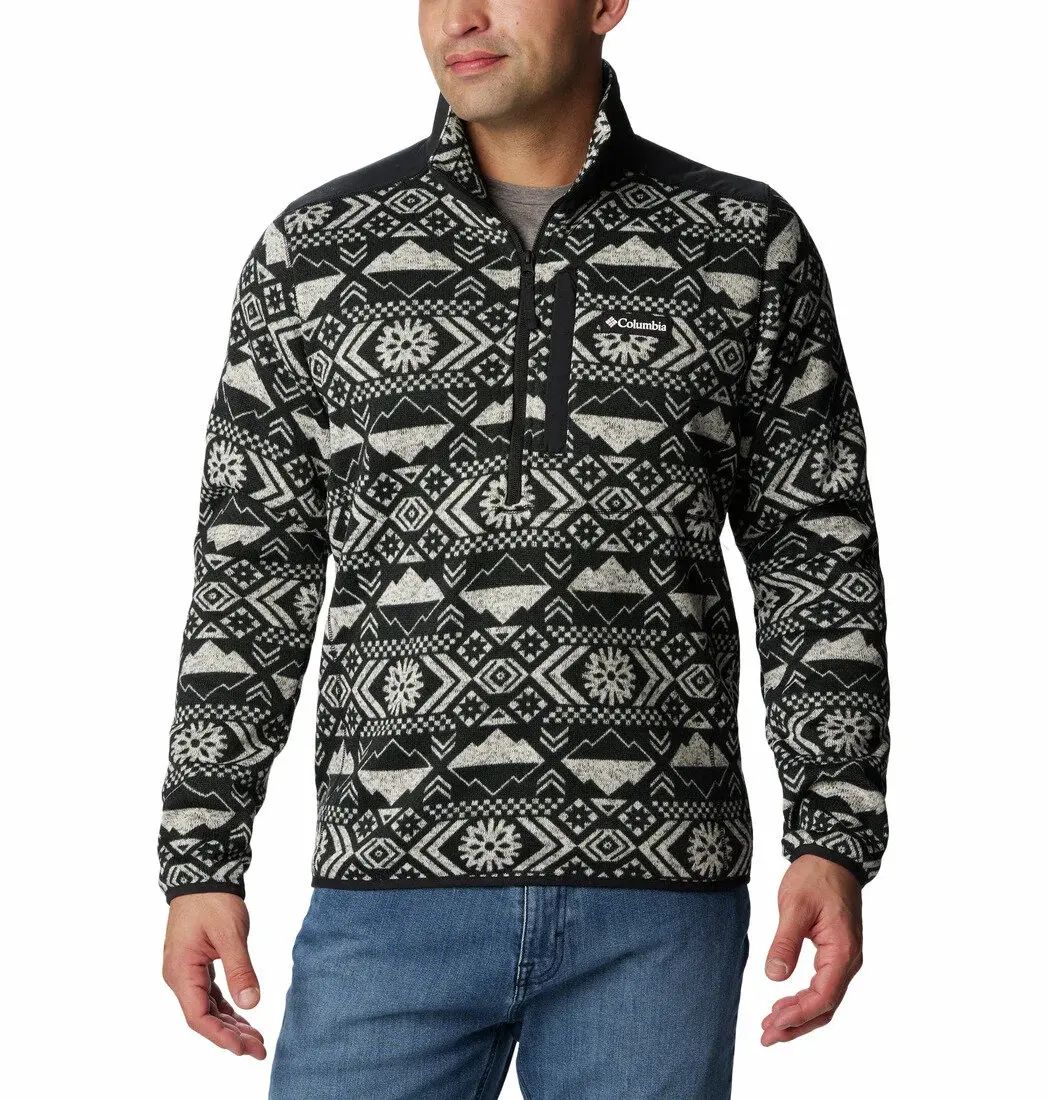 Columbia Sweater Weather II Printed Half Zip Erkek Polar Üst. 1