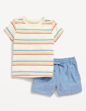Old Navy Printed Crew-Neck T-Shirt & Pull-On Shorts for Toddler Girls multi