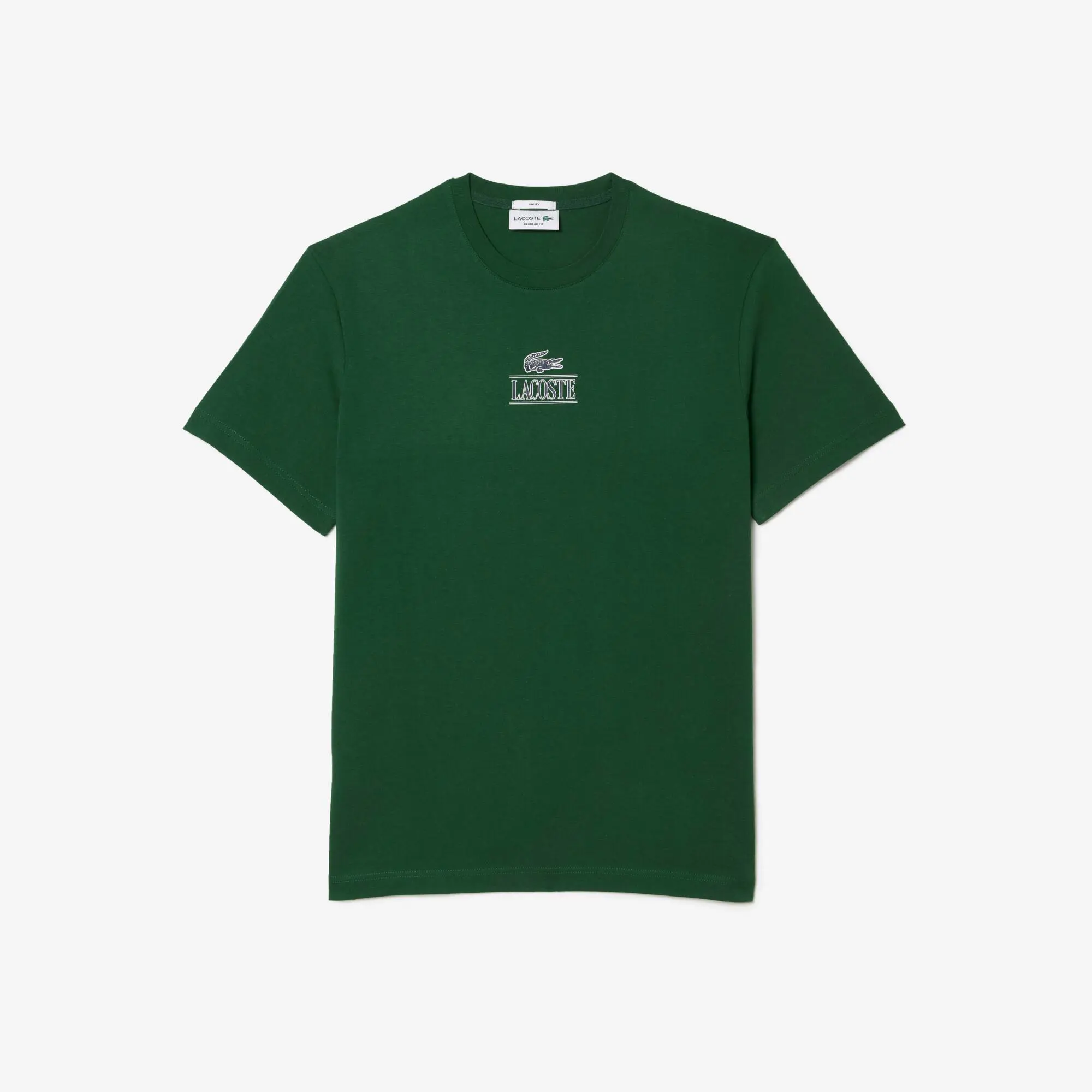 Lacoste Unisex Regular Fit Cotton Jersey Branded T-Shirt. 2 Lacoste Unisex Regular Fit Cotton Jersey Branded T-Shirt. 2