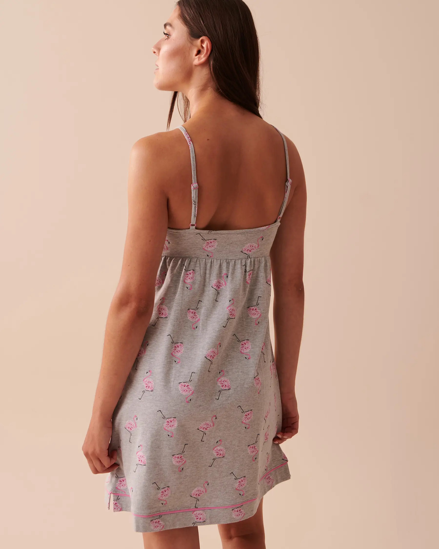 La Vie en Rose Cotton Pink Flamingo Nightie. 2