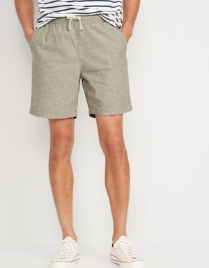 Old Navy Linen-Blend Jogger Shorts for Men -- 7-inch inseam green