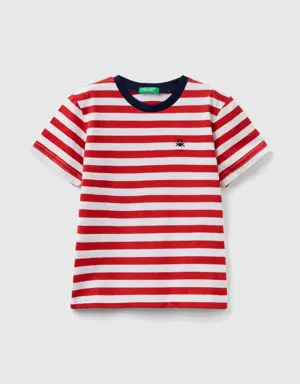 striped 100% cotton t-shirt