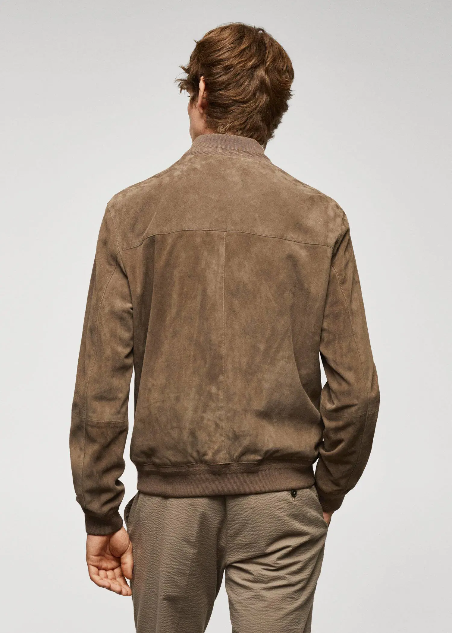 Mango Leather bomber jacket. 3