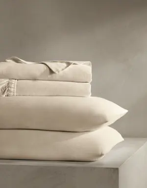 Cotton-Cashmere-Silk Sheet Set beige