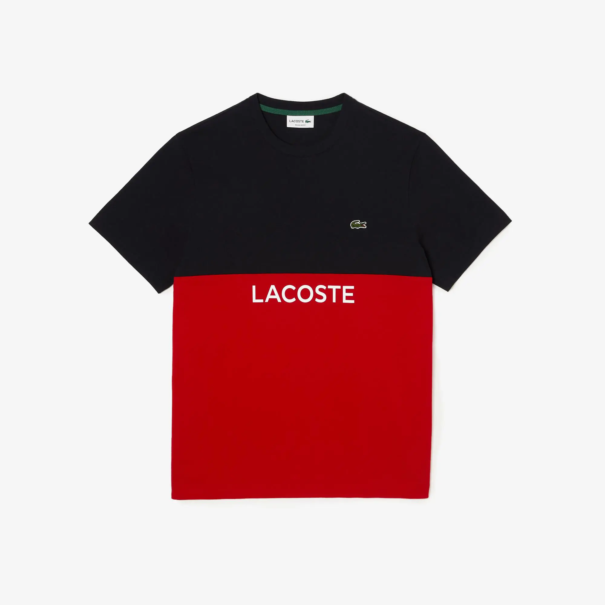 Lacoste T-shirt jersey regular fit de algodão Lacoste Colorblock para homem. 2