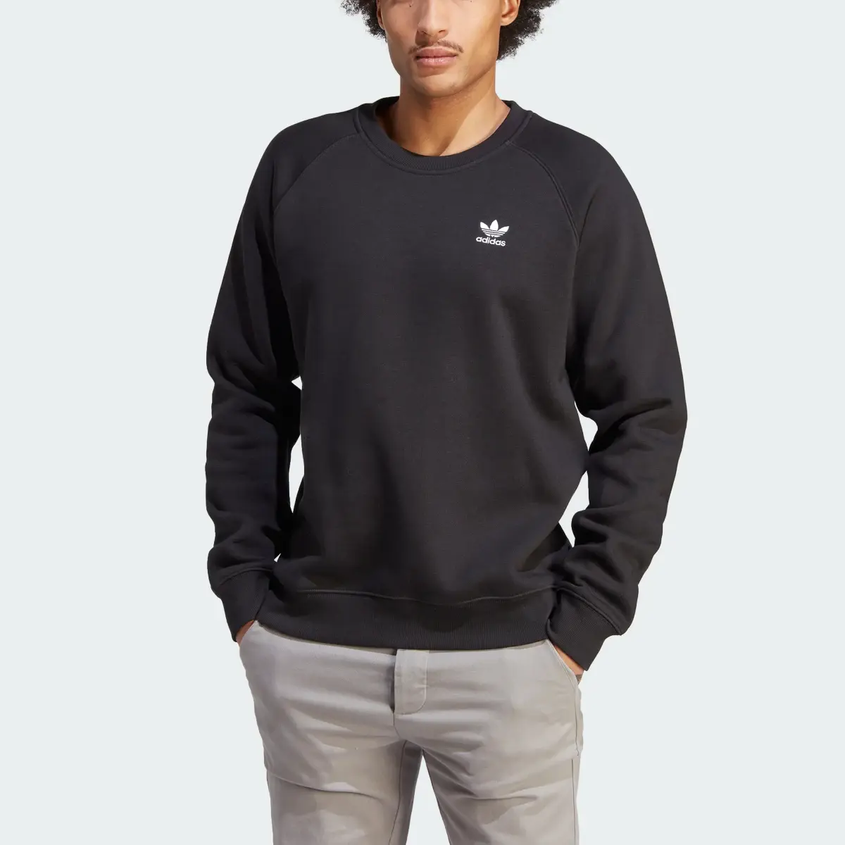 Adidas Trefoil Essentials Bisiklet Yaka Sweatshirt. 1