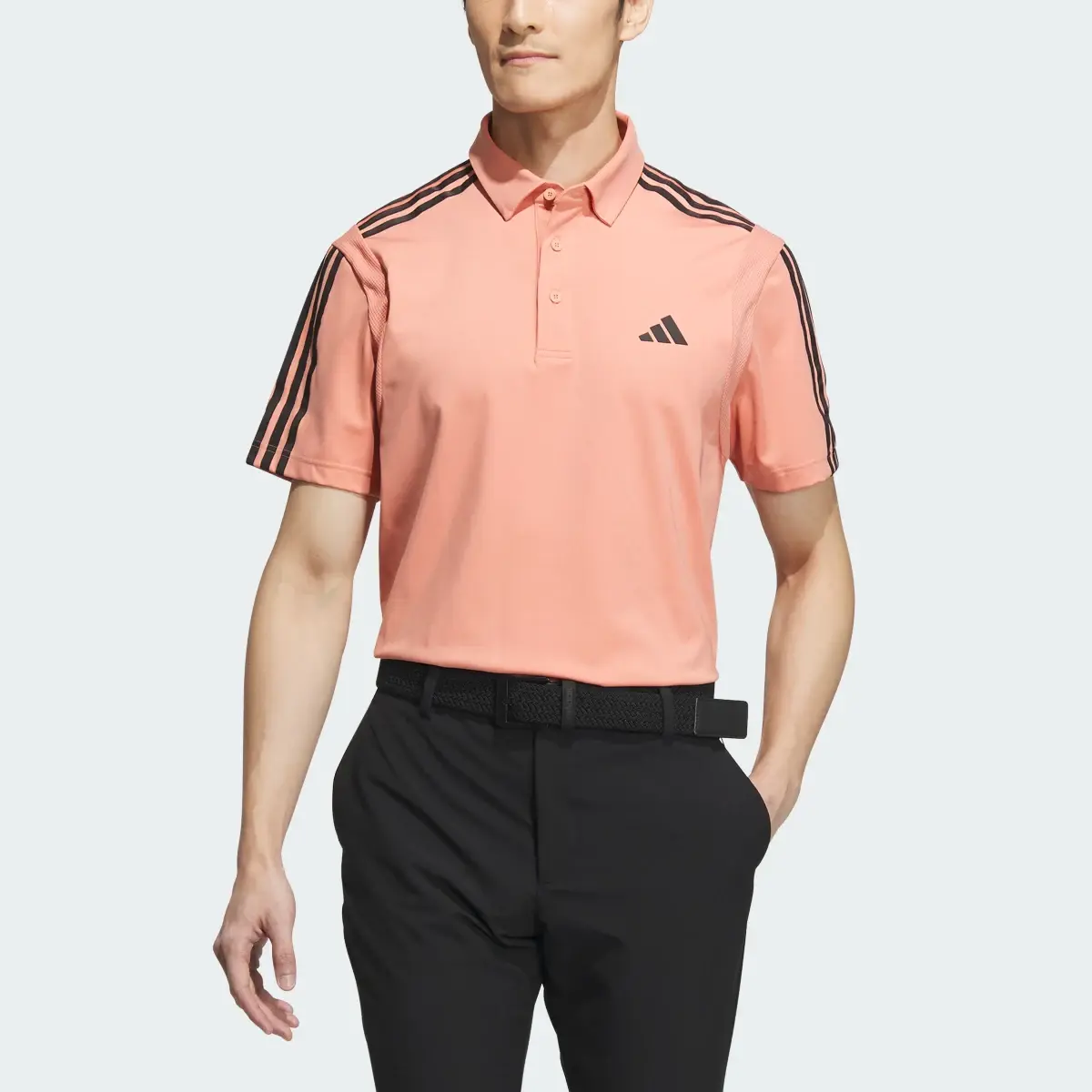 Adidas HEAT.RDY 3-Stripe Short Sleeve Polo Shirt. 1