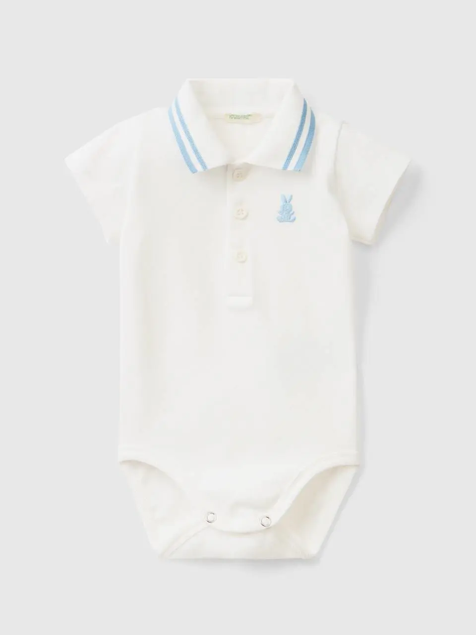 Benetton bodysuit polo in organic cotton. 1