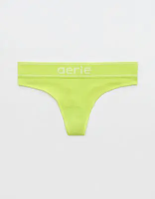 American Eagle Superchill Seamless Logo Thong Underwear. 1