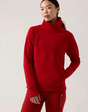 Athleta Altitude Polartec&#174 Funnel Neck Sweatshirt red