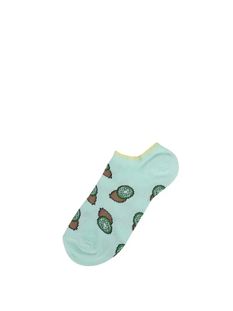 Colins Baskılı Yeşil Kadın Çorap. 1