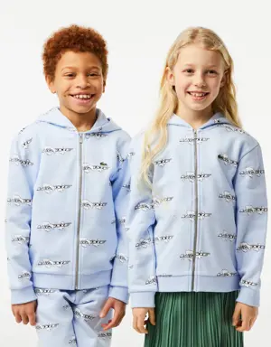 Sweatshirt com color block de algodão orgânico Lacoste para criança