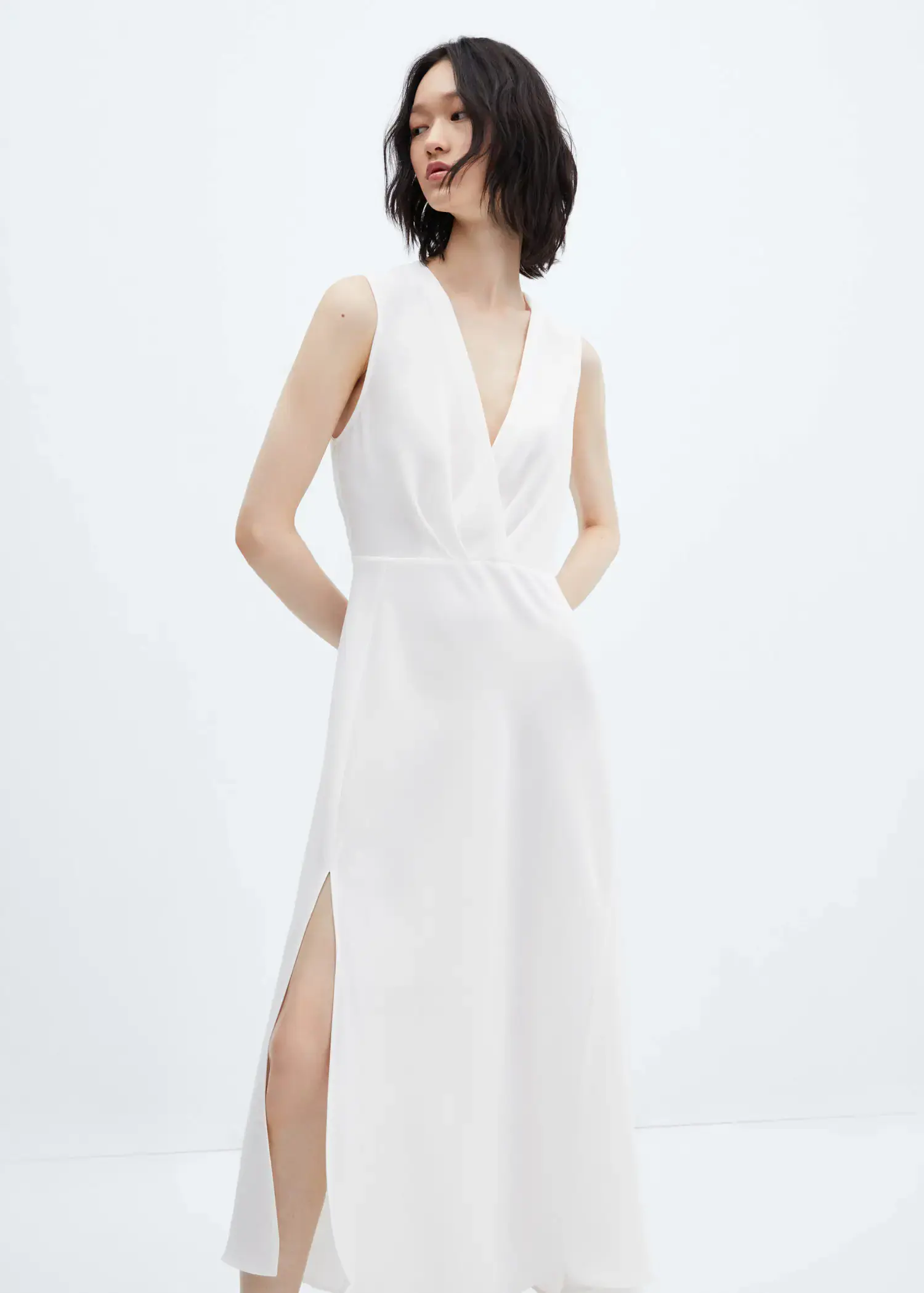 Mango Asymmetrical dress with side slit. 2