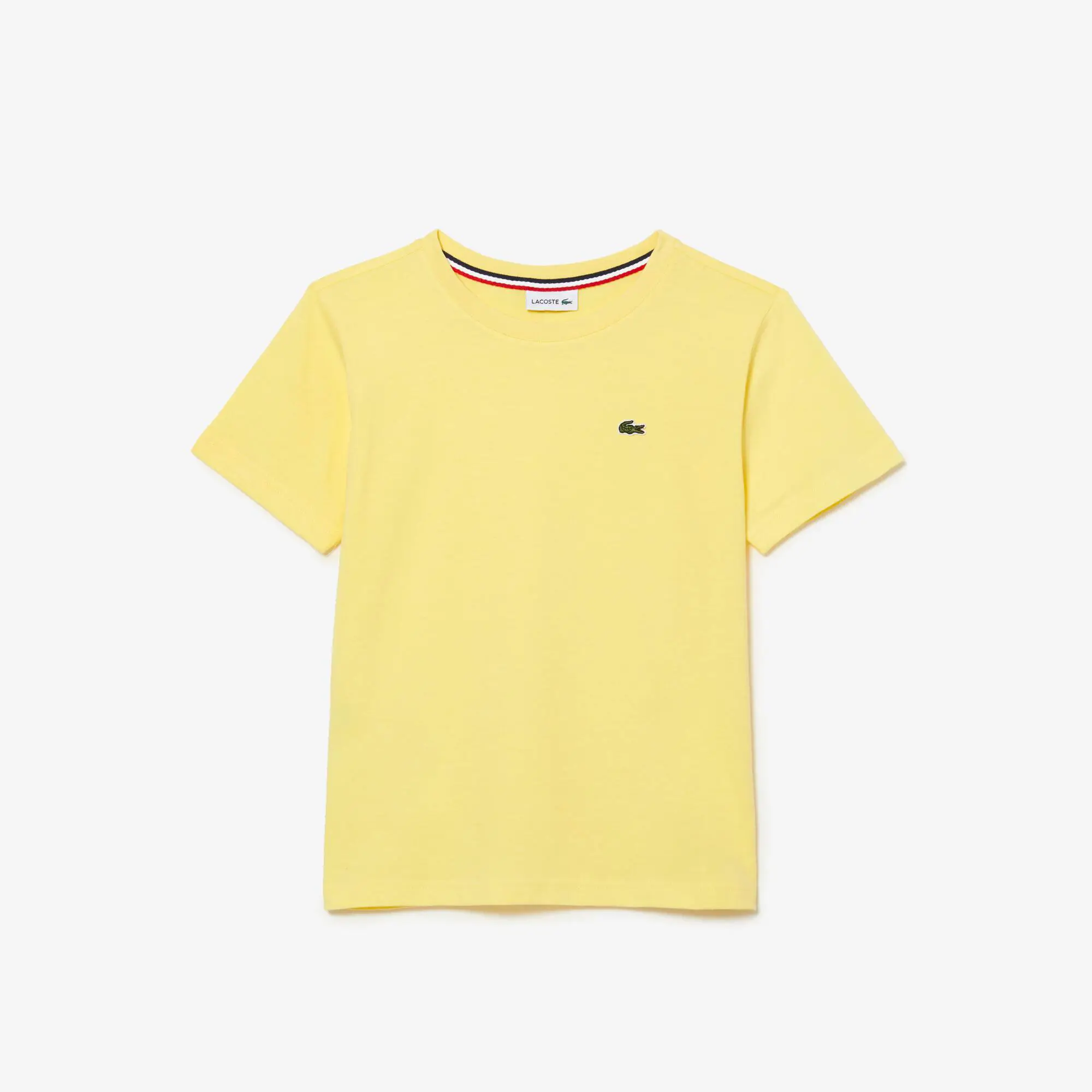 Lacoste T-shirt a girocollo da bambino in jersey di cotone . 1