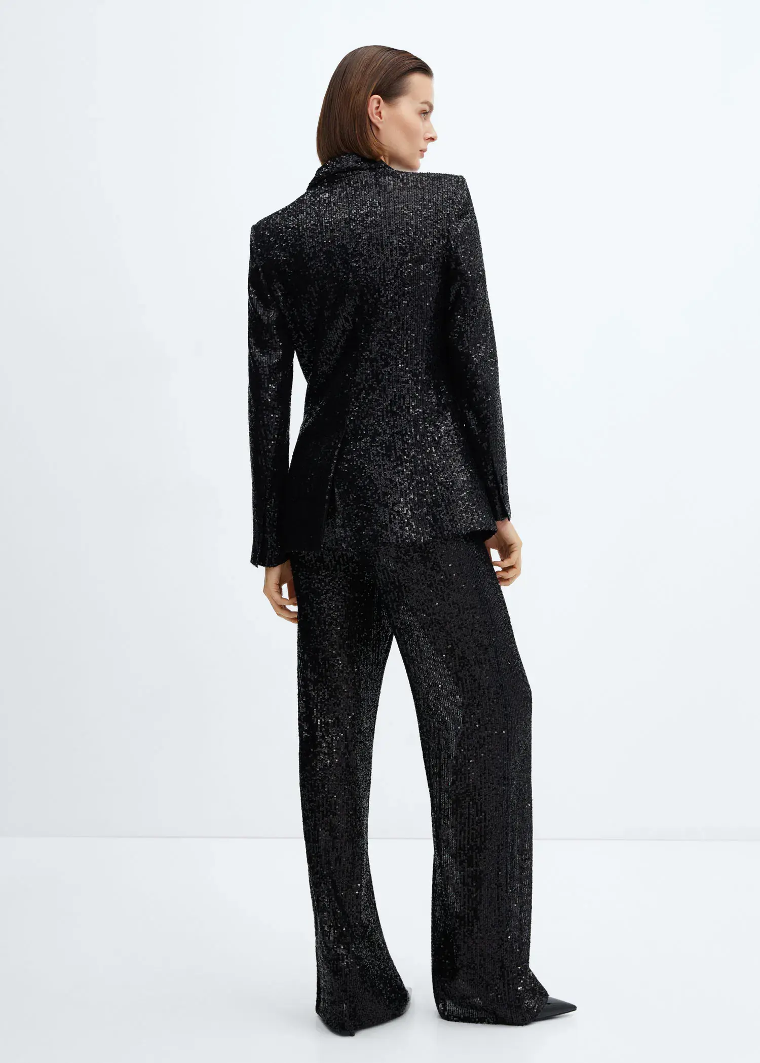 Mango Veste tailleur paillettes. 3