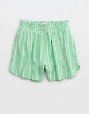 Pool-To-Party Linen Blend High Waisted Short