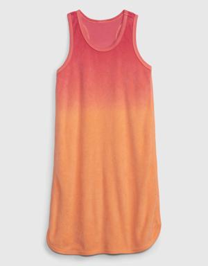 Kids Towel Terry Tank Dress pink