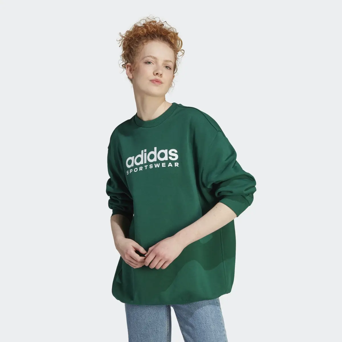 Adidas ALL SZN Fleece Graphic Sweatshirt. 2