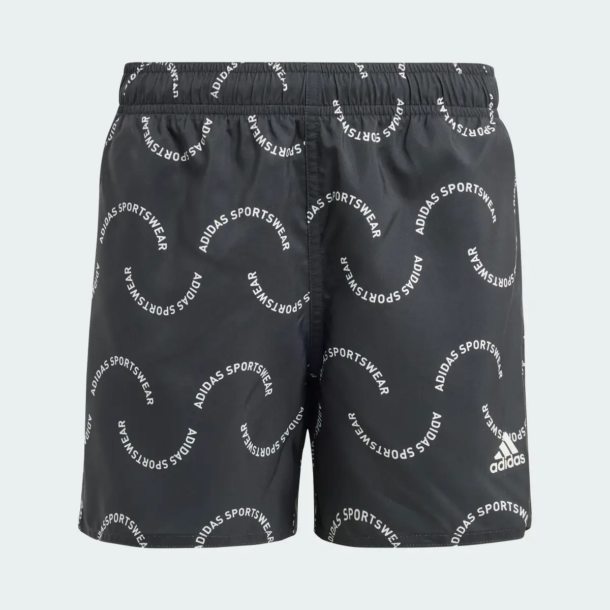 Adidas Sportswear Wave Print CLX Swim Shorts Kids. 1