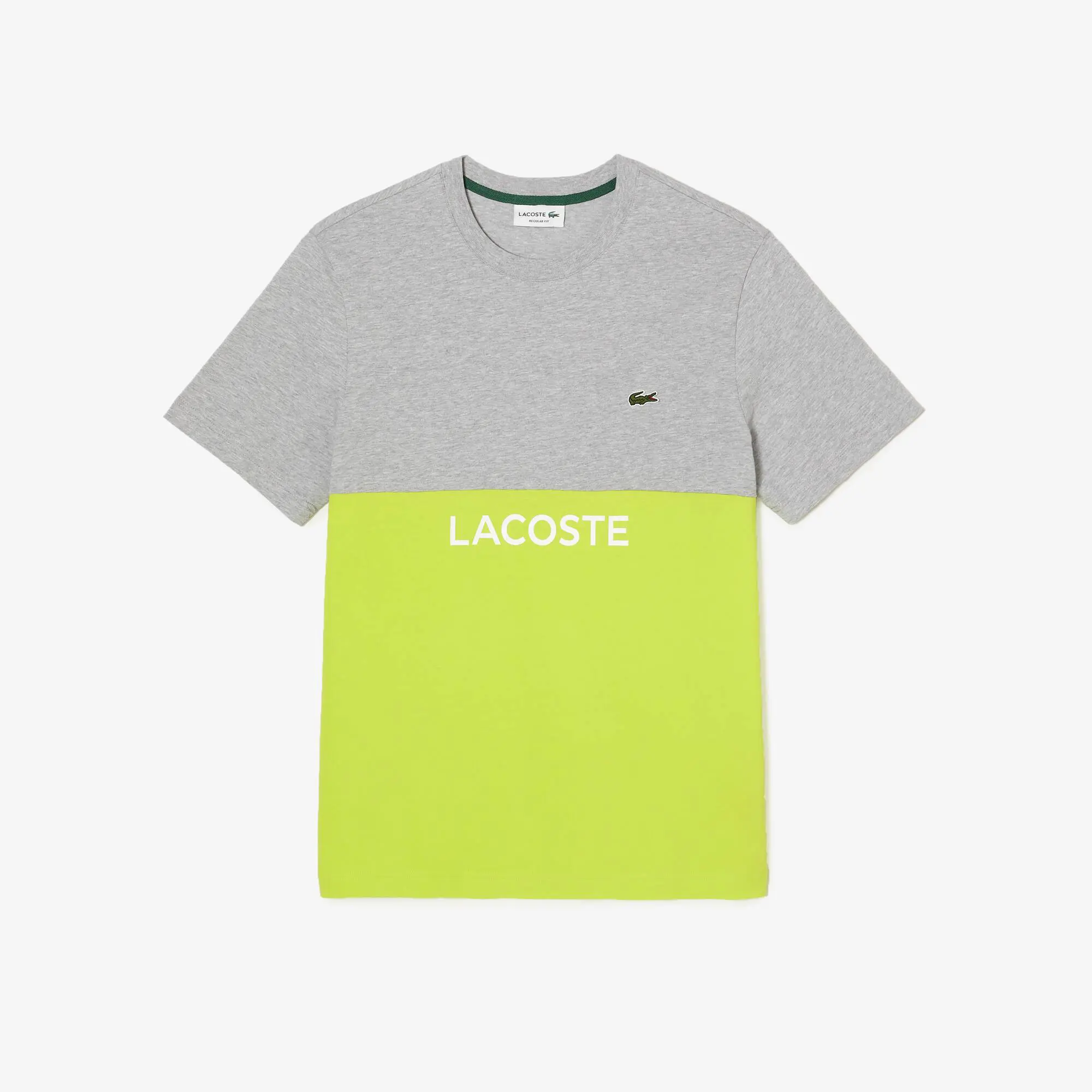 Lacoste T-shirt jersey regular fit de algodão Lacoste Colorblock para homem. 2