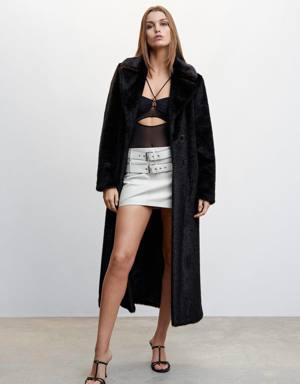 Buckles leather skirt