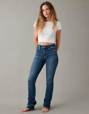 American Eagle Next Level High-Waisted Stacked Skinny Jean. 1