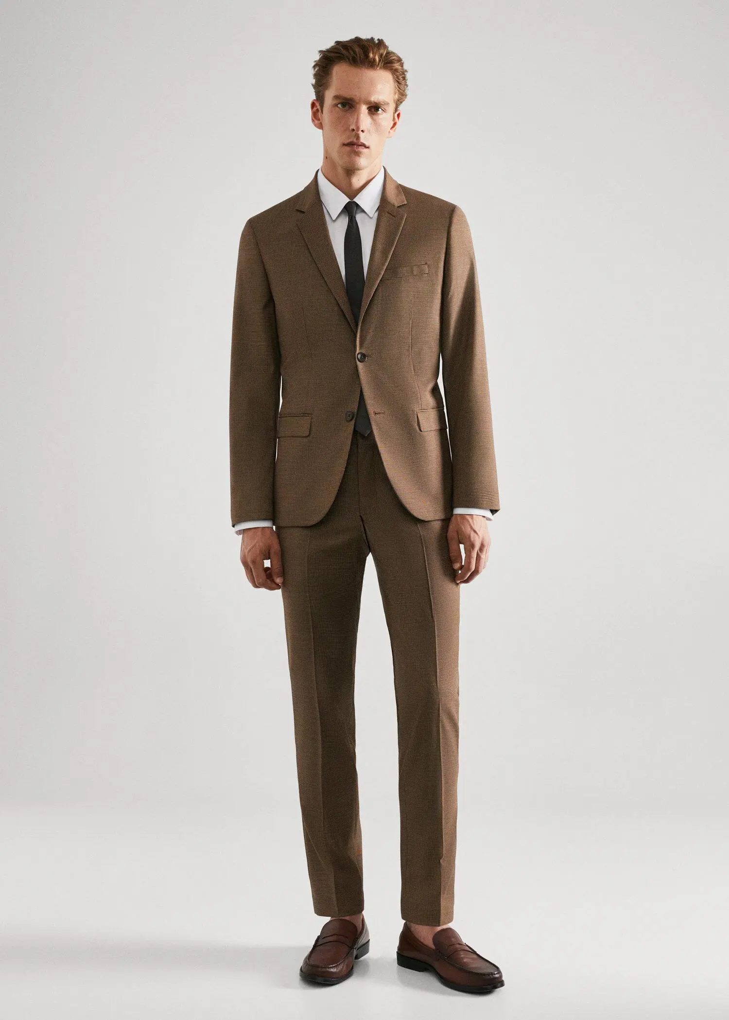 Mango Stretch fabric super slim-fit suit pants. 3