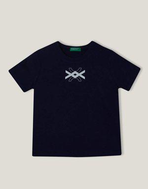 Erkek Çocuk Lacivert Logolu T Shirt