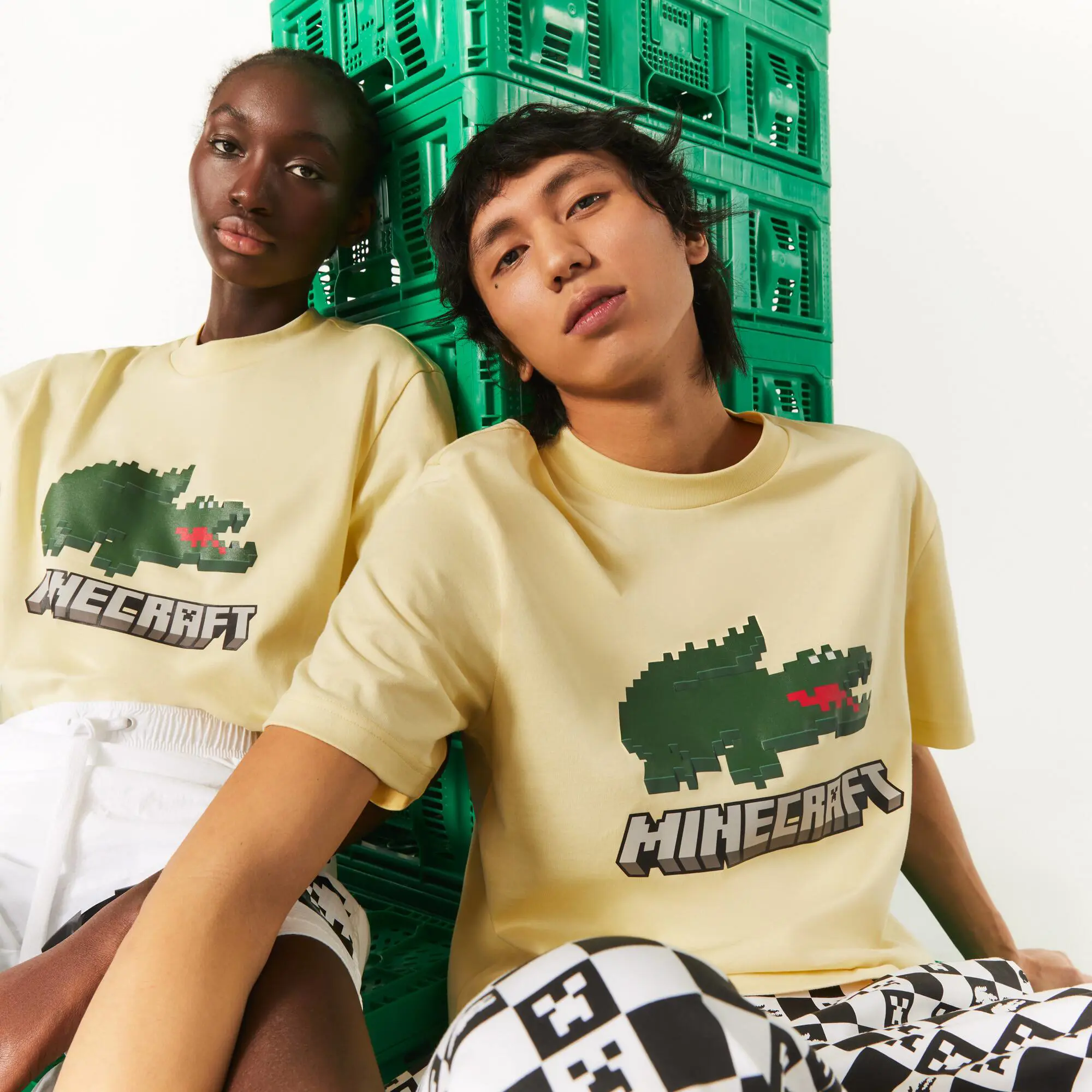 Lacoste Playera unisex Lacoste x Minecraft en algodón orgánico estampado. 1