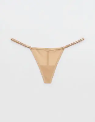 American Eagle Show Off Mesh Embellished String Thong Underwear. 1