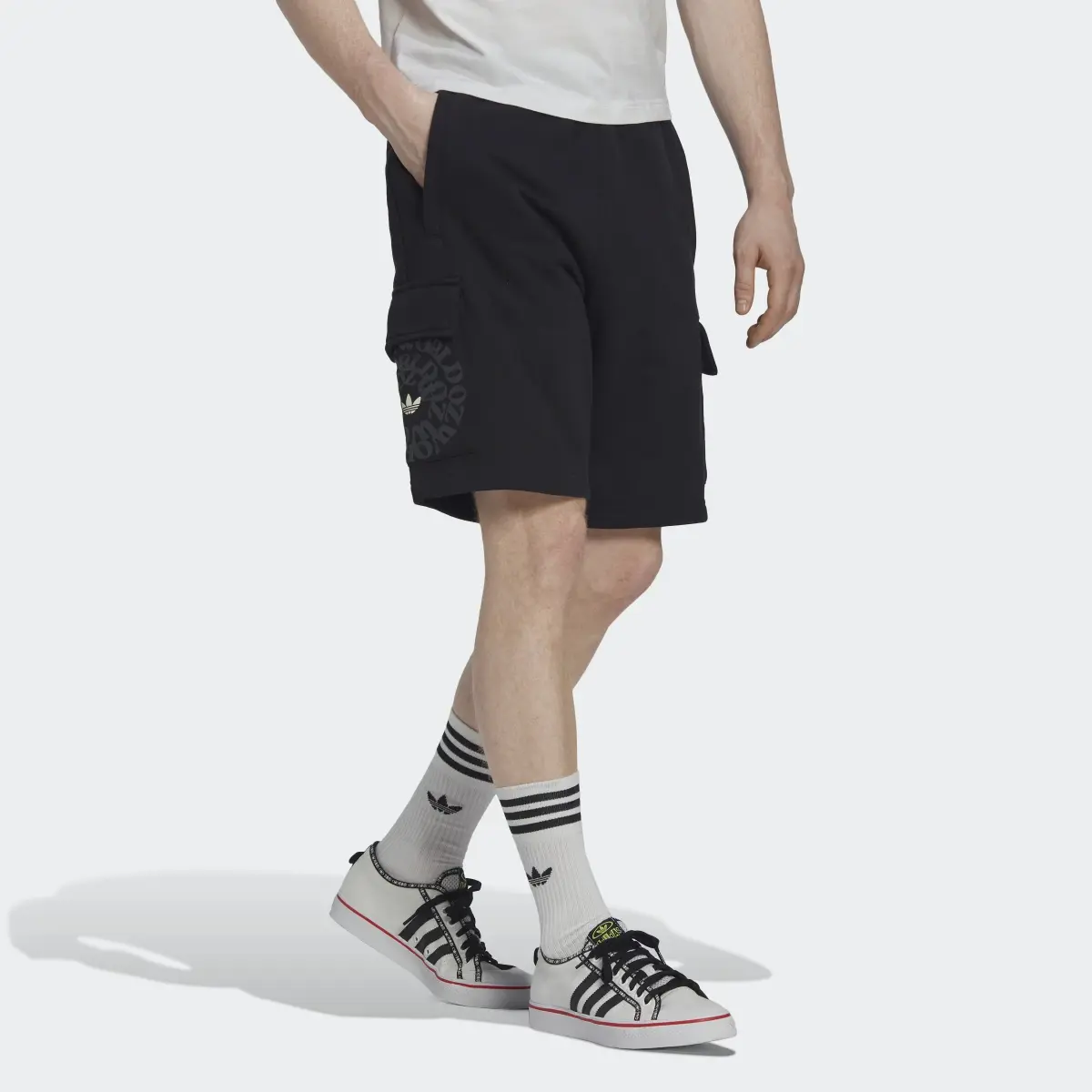 Adidas Graphic Ozworld Cargo Shorts. 1