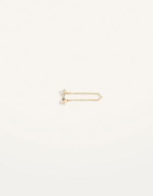 Real Gold-Plated Chain Ear Cuff for Women yellow