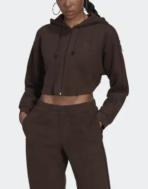 Adidas Crop Full-Zip Loungewear Hoodie