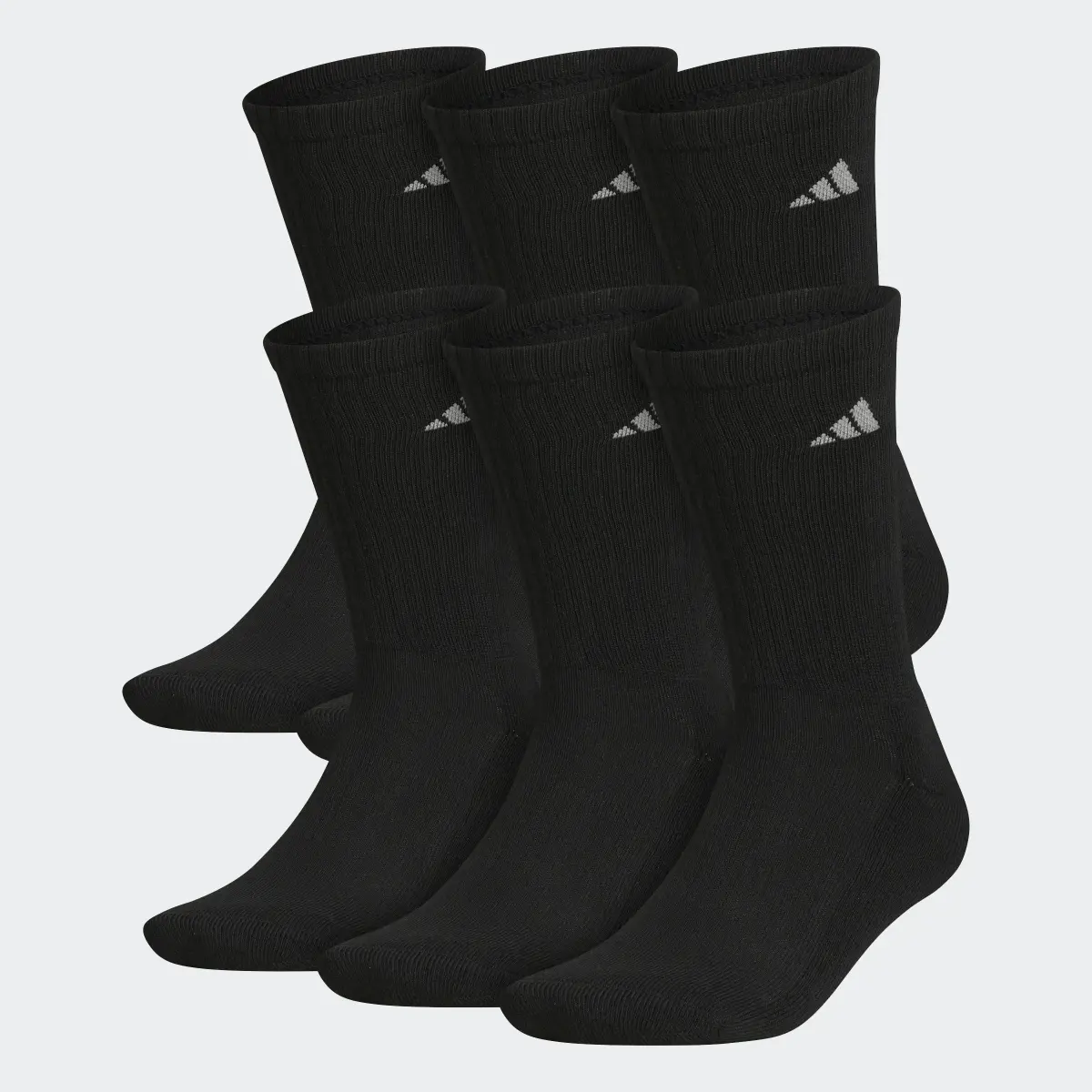 Adidas Athletic Cushioned Crew Socks 6 Pairs. 2