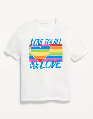 Matching Pride Gender-Neutral T-Shirt for Kids white