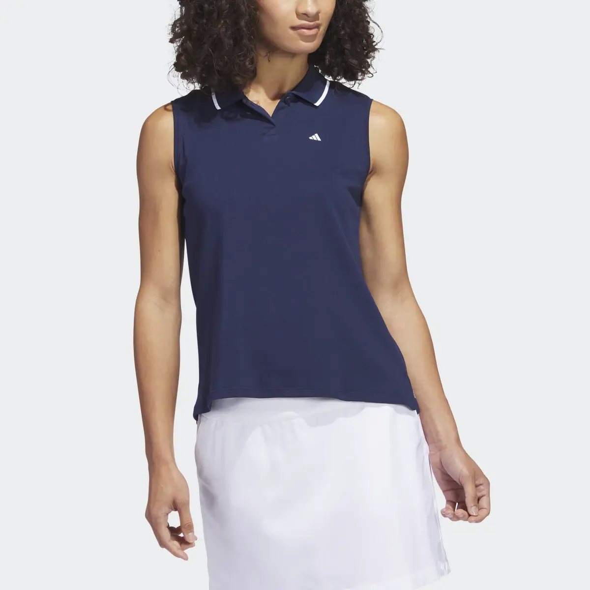 Adidas Go-To Piqué Sleeveless Golf Polo Shirt. 1