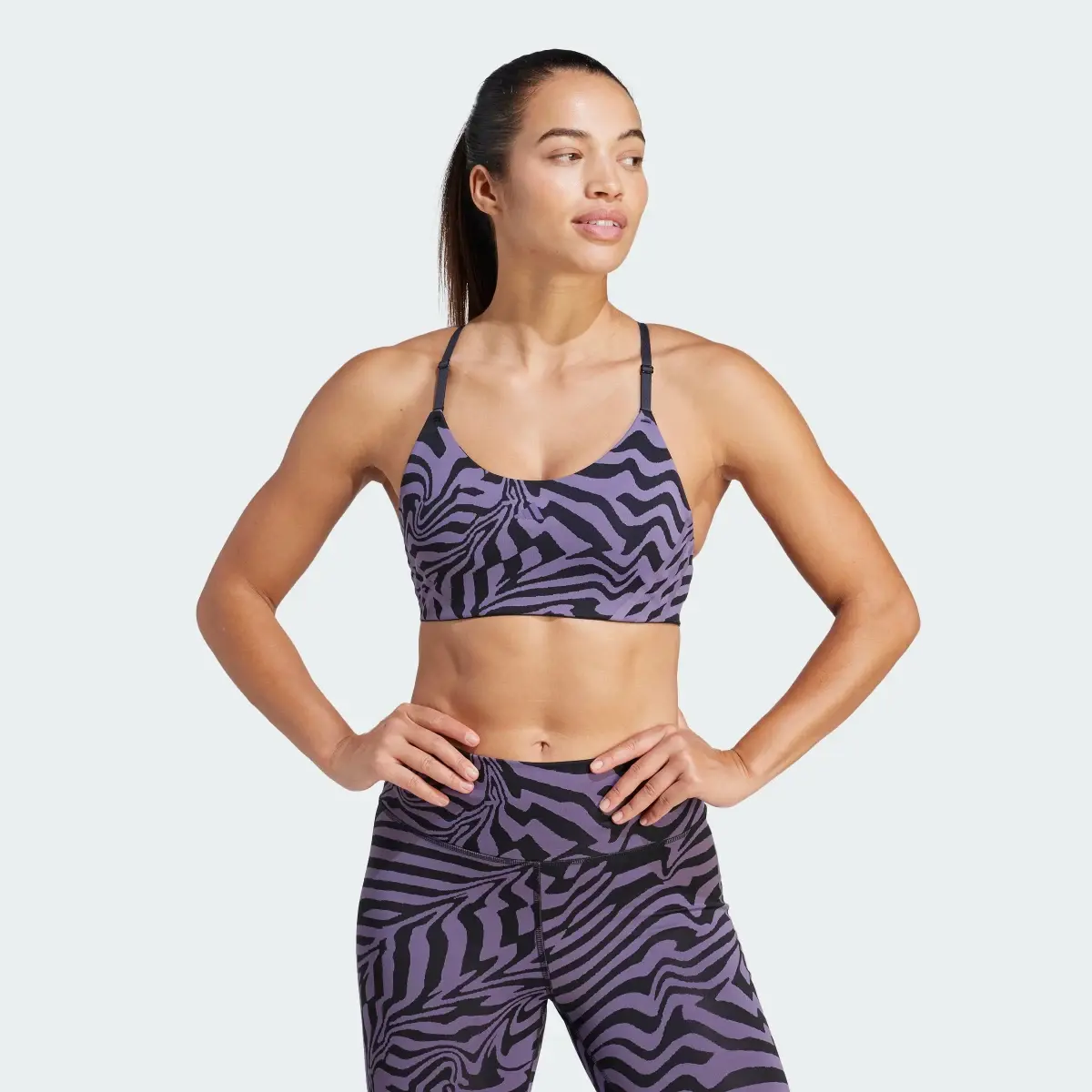 Adidas Aeroimpact Training Light-Support Jacquard 3-Stripes Bra. 2