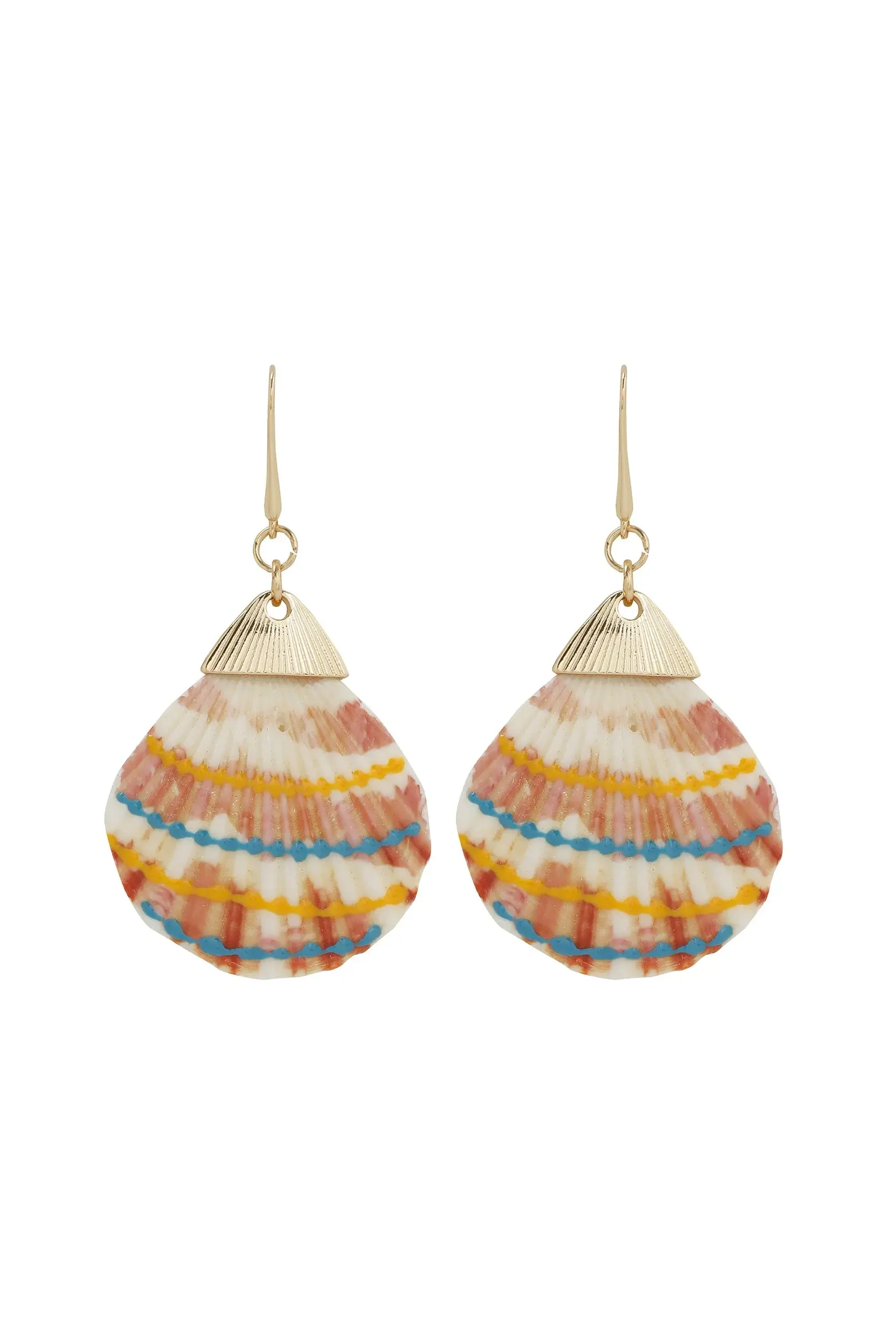 Roman TIE DYE SEASHELL DROP EARRINGS - 0 / ORIGINAL. 1