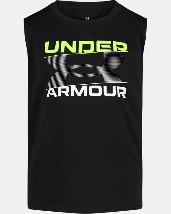 Under Armour Toddler Boys' UA Grade Logo Muscle T-Shirt. 2