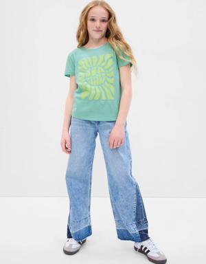 Kids Organic Cotton Graphic T-Shirt green